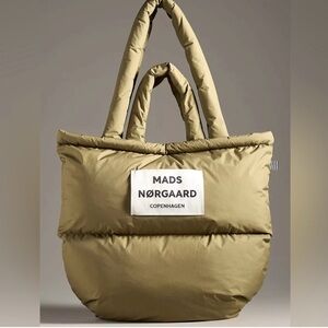 Mads Norgaard Olive Green Women's  Puffer Bag NWOT